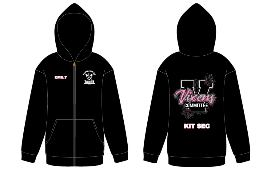 Committee Rhinestone Zip-Up Hoodie